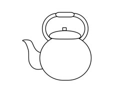 燒水壺簡(jiǎn)筆畫(huà)圖片
