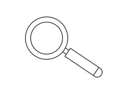 放大鏡簡(jiǎn)筆畫(huà)圖片