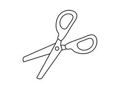 剪刀簡(jiǎn)筆畫(huà)圖片