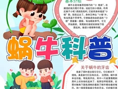 蝸牛科普手抄報(bào)模板