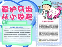 愛護(hù)牙齒從小做起手抄報(bào)模板