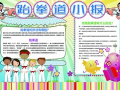 跆拳道小報(bào)手抄報(bào)模板