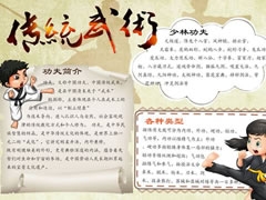 傳統(tǒng)武術(shù)手抄報(bào)模板