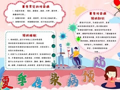 夏季傳染病預(yù)防手抄報(bào)模板