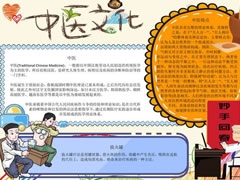 中醫(yī)文化火罐手抄報模板