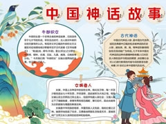 中國神話故事手抄報模板