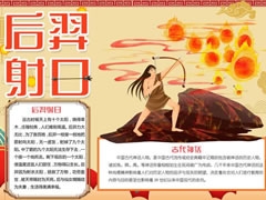 后羿射日手抄報模板