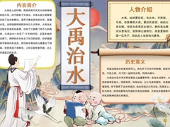 大禹治水手抄報模板