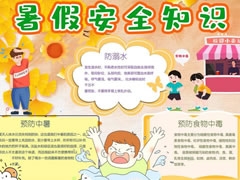 暑假安全知識手抄報模板