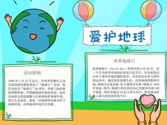 愛護(hù)地球手抄報(bào)模板
