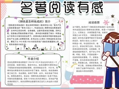 名著閱讀有感手抄報模板