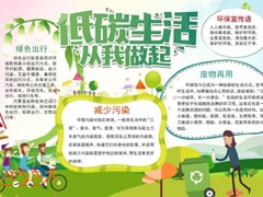 低碳生活從我做起手抄報模板