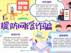 提防網(wǎng)絡詐騙手抄報模板