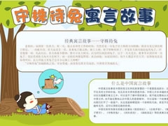 守株待兔寓言故事手抄報模板