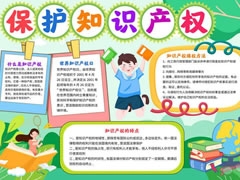 保護(hù)知識(shí)產(chǎn)權(quán)手抄報(bào)模板