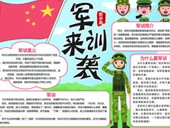 軍訓(xùn)來(lái)襲手抄報(bào)模板