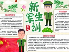 新生軍訓(xùn)手抄報(bào)模板