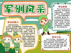 軍訓(xùn)風(fēng)采手抄報(bào)模板