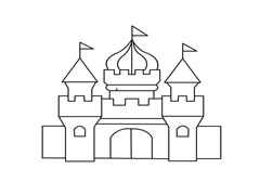城堡簡(jiǎn)筆畫(huà)