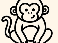 三種猴子簡(jiǎn)筆畫(huà)