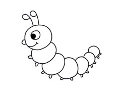 毛毛蟲(chóng)簡(jiǎn)筆畫(huà)