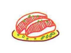 烤火腿肉簡(jiǎn)筆畫