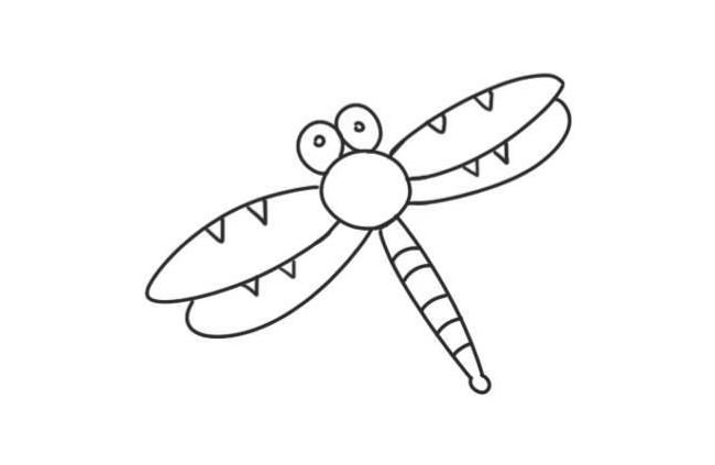 蜻蜓簡(jiǎn)筆畫(huà)創(chuàng)作步驟圖示05